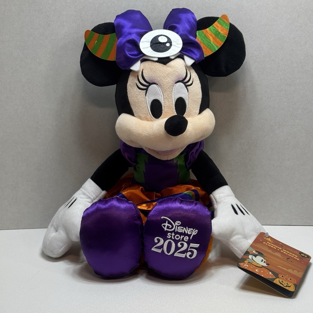 Minnie Mouse Halloween Disney Store 2025 Plush Doll Medium 15"
